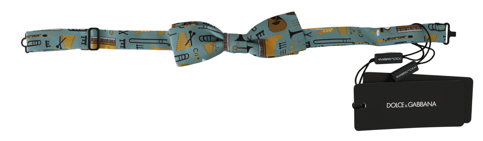 Dolce &amp; Gabbana Elegant Mint Green Jazz Club Silk Bow Tie
