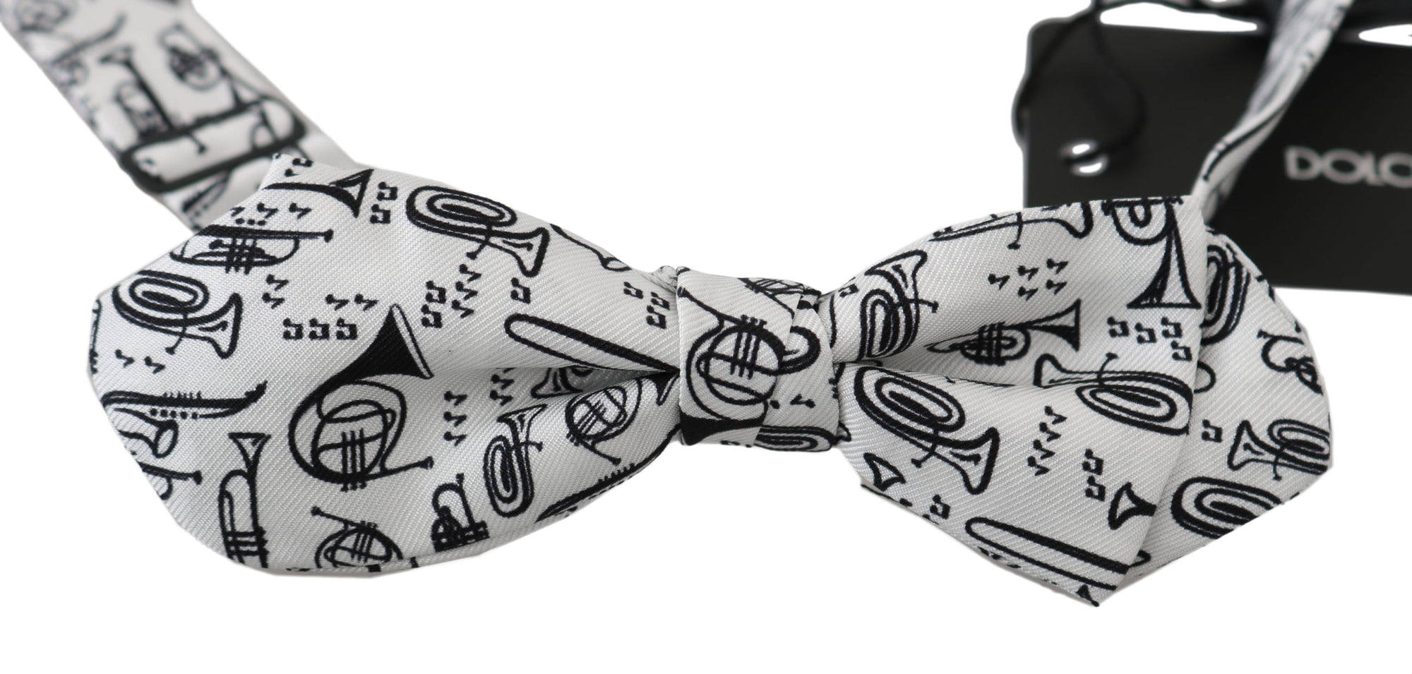 Dolce &amp; Gabbana Elegant White Silk Bow Tie for Sophisticated Evenings