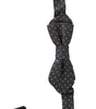 Dolce &amp; Gabbana Elegant Silk Gray Circle Pattern Bow Tie