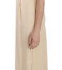 Dolce & Gabbana Beige Silk Column Cap Sleeve Gown Dress