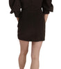 Dolce & Gabbana Brown Corduroy Bodycon Cotton Mini Dress