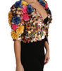 Dolce & Gabbana Crystal Sequined Floral Jacket Coat