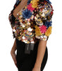 Dolce & Gabbana Crystal Sequined Floral Jacket Coat