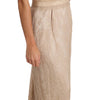 Dolce & Gabbana Beige Lace Spaghetti Strap Sheath Dress