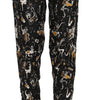 Dolce &amp; Gabbana Elegant High Waist Tapered Silk Pants