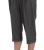 Dolce &amp; Gabbana Elegant Gray Wool-Cashmere Pleated Trousers