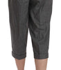 Dolce &amp; Gabbana Elegant Gray Wool-Cashmere Pleated Trousers