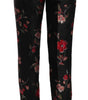 Dolce &amp; Gabbana Elegant Floral Print Boot Cut Trousers
