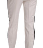 Dolce & Gabbana White Side Stripe Wool Tapered Trouser Pants