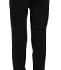 Dolce & Gabbana Black Button Pleated Tapered Trouser Pants