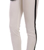 Dolce & Gabbana White Side Stripe Cropped Skinny Pants