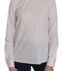 Dsquared² White Crew Neck Long Sleeve Cotton Blouse