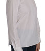 Dsquared² White Crew Neck Long Sleeve Cotton Blouse