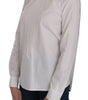 Dsquared² White Crew Neck Long Sleeve Cotton Blouse