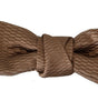 Dolce & Gabbana Elegant Brown Gold Bow Tie