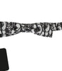 Dolce & Gabbana White Pattern Silk Adjustable Neck Papillon Tie