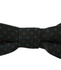 Dolce & Gabbana Men Gray Pattern Silk Adjustable Neck Papillon Bow Tie