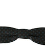 Dolce & Gabbana Men Gray Pattern Silk Adjustable Neck Papillon Bow Tie