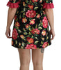 Dolce & Gabbana Floral Pink Lace A-Line Shift Mini Dress