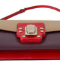 Dolce & Gabbana Purple Beige Red Leather Crossbody Purse Bag