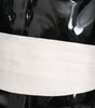 Dolce & Gabbana White Men Waist Belt 100% Silk Cummerbund