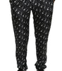 Dolce & Gabbana Silk Black Musical Instrument Trouser Pants