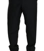 Dolce & Gabbana Black Dress Formal Trouser Men Wool Pants