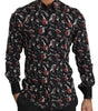 Dolce & Gabbana Black Musical Instrument Slim fit Shirt