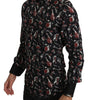Dolce & Gabbana Black Musical Instrument Slim fit Shirt
