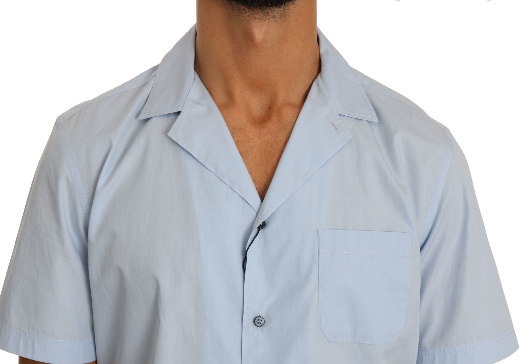 Chemise décontractée élégante en coton bleu Dolce &amp; Gabbana