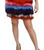 Dolce &amp; Gabbana Chic Feather Embellished High Waist Skirt