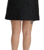 Dolce &amp; Gabbana Elegant High-Waist Embellished Black Skirt