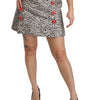 Dolce &amp; Gabbana Exquisite Black Embellished High Waist Skirt