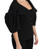 Dolce & Gabbana Black Formal Coat Virgin Wool Jacket