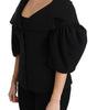 Dolce & Gabbana Black Formal Coat Virgin Wool Jacket