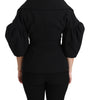 Dolce & Gabbana Black Formal Coat Virgin Wool Jacket