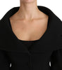 Dolce & Gabbana Black Formal Coat Virgin Wool Jacket