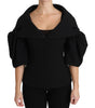 Dolce & Gabbana Black Formal Coat Virgin Wool Jacket