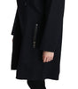 Dolce & Gabbana Coat Blue Cotton Women Trench Jacket