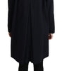 Dolce & Gabbana Coat Blue Cotton Women Trench Jacket