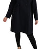 Dolce & Gabbana Coat Blue Cotton Women Trench Jacket