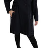 Dolce & Gabbana Coat Blue Cotton Women Trench Jacket