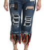 Dolce & Gabbana Chic Low Waist Cropped Jeans