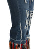 Dolce & Gabbana Chic Low Waist Cropped Jeans