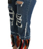 Dolce & Gabbana Chic Low Waist Cropped Jeans