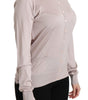 Dolce & Gabbana Silk Pink Long Sleeve Lace Top Sweater