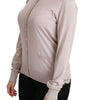 Dolce & Gabbana Silk Pink Long Sleeve Lace Top Sweater