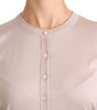 Dolce & Gabbana Silk Pink Long Sleeve Lace Top Sweater