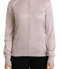 Dolce & Gabbana Silk Pink Long Sleeve Lace Top Sweater