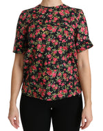 Dolce &amp; Gabbana - Haut ras du cou élégant à fleurs noires